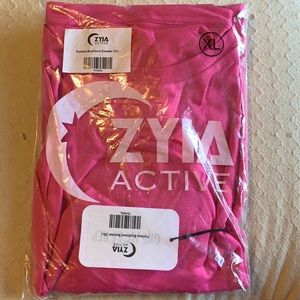 Zyia Active Fuchsia Boyfriend Sweater (XL); new with tags, still in package.